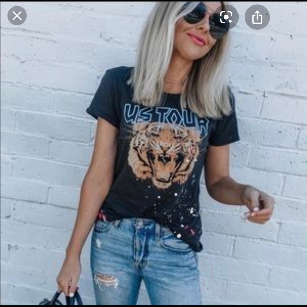 Chaser US Tour Tiger splatter t shirt